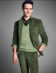 Mens Olive Pinstripe Suits