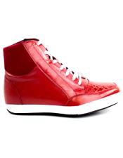 Mens Red And White Dress Shoes