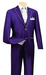 Mens White and Purple Suit